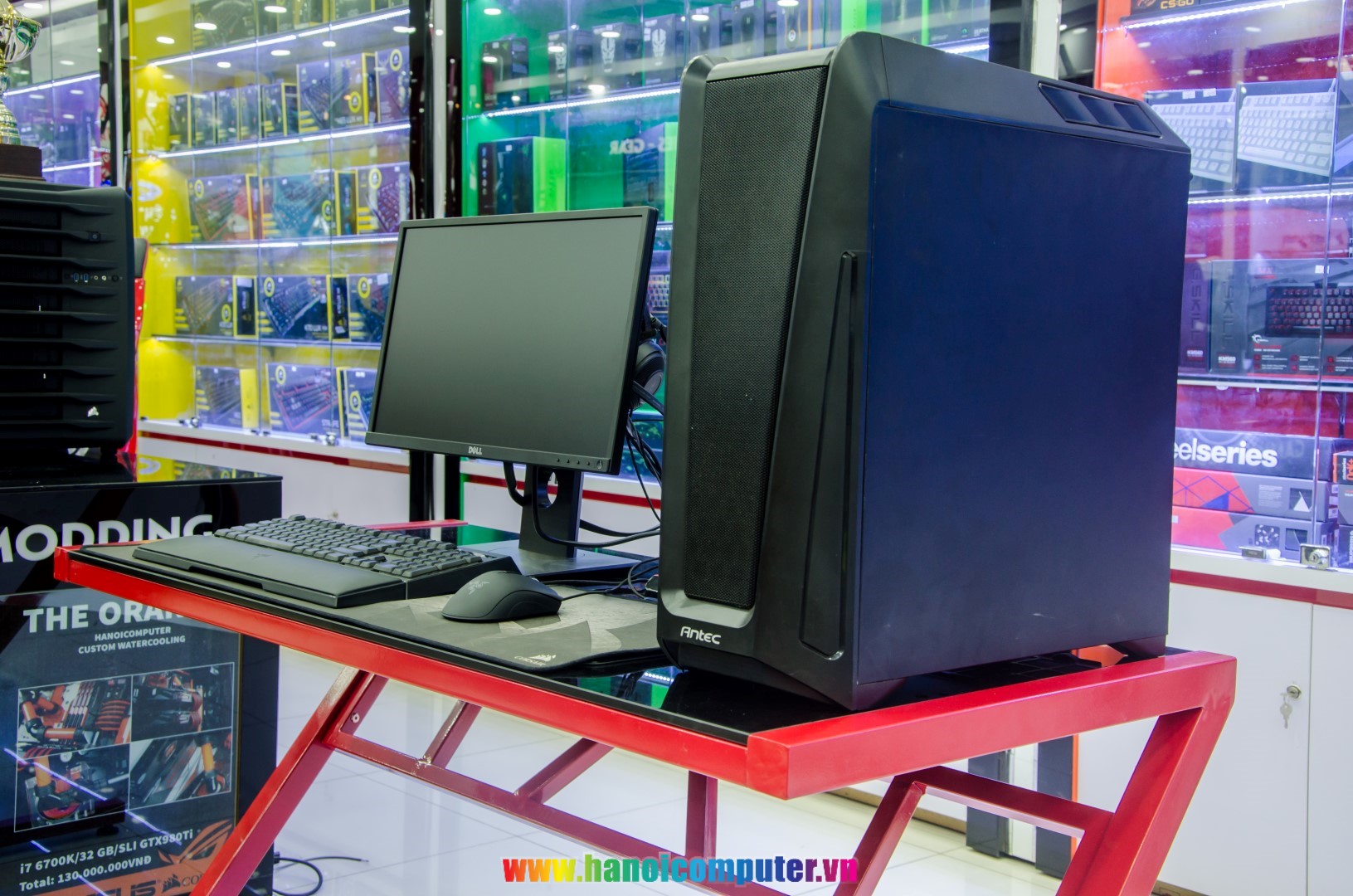 Bàn Gaming Z-Desk Vàng 1m2 (Khung kim loại, mặt kính cường lực 8mm) 1